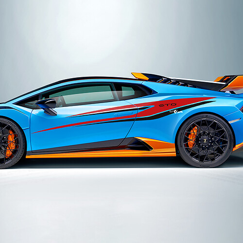 Dos colores Rayas Tribales Lateral Calcomanía Vinilo Pegatina Gráficos para Lamborghini STO
