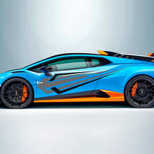 Vinilo de franjas laterales Meteor Abstract para puertas, calcomanía de gráficos para Lamborghini STO 2