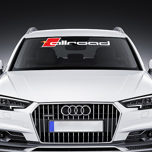 Calcomanías de vinilo Pegatinas gráficas parabrisas Audi Allroad Banner Racing
