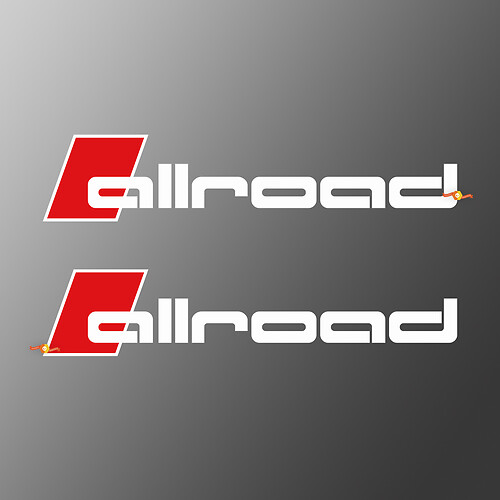 Calcomanía Calibrador Audi Allroad Calcomanías Puertas Laterales
 1