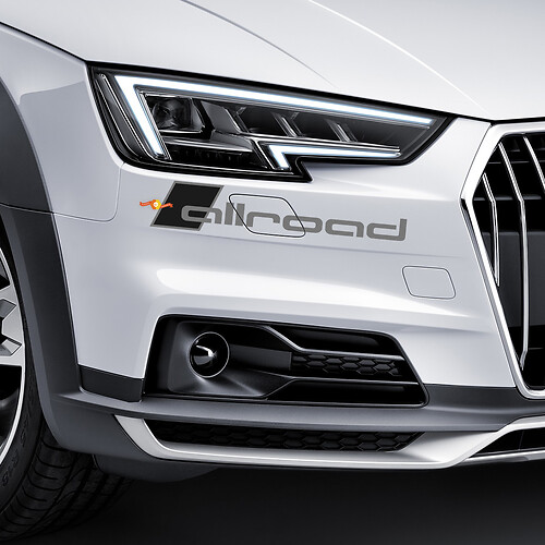 Calcomanías de calcomanías de calcomanías del parachoques delantero de Audi Allroad
 1