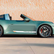 Adhesivo de franja lettering para puertas laterales 2 para Porsche 911 Targa 4S 2