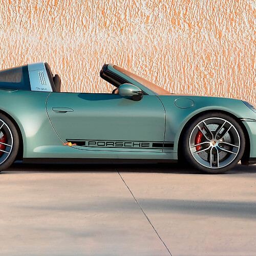 Calcomanía decorativa adhesiva para puertas laterales para Porsche 911 Targa 4S 2026
 1