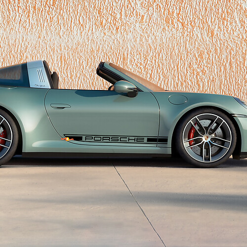 Calcomanía decorativa adhesiva para las puertas laterales de Porsche 911 Targa 4S
