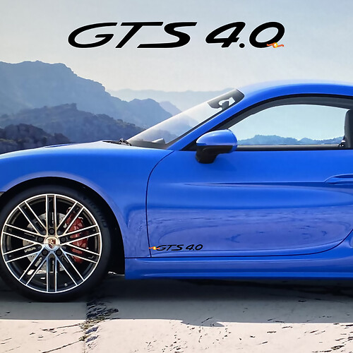 Calcomanía adhesiva para puertas laterales para Porsche 718 Cayman
