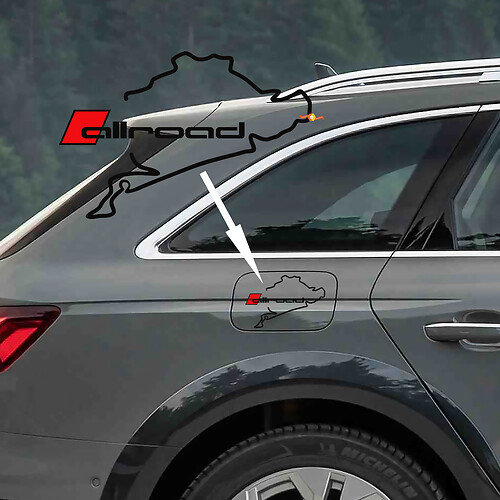Calcomanías de vinilo Audi Allroad Nürburgring
 1