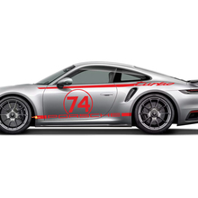Kit de calcomanías con rayas de diseño Heritage para el lateral del Porsche 911 Turbo S 992.2 Edición 50 Aniversario 2025.
 3