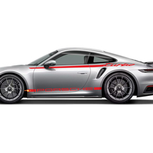 Kit de rayas de diseño de patrimonio gráfico 911 Turbo 50 años 2025 Calcomanía para Porsche 911 Turbo S 992.2
 3