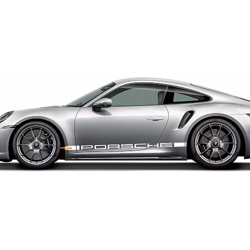 Kit de rayas laterales para Porsche, calcomanía gráfica adhesiva para Porsche 911 Turbo S 992.2.
