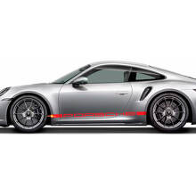 Kit de rayas laterales para Porsche, calcomanía gráfica adhesiva para Porsche 911 Turbo S 992.2.
 3