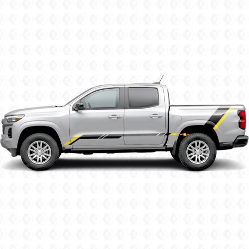 Vinilos de Tiras Decorativas Elevadas para Puertas y Cabecera para Chevrolet Colorado 3ª Generación 2023-2026