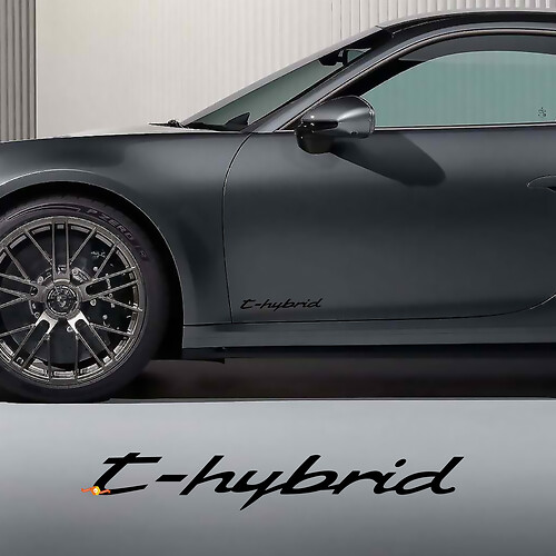 Calcomanía de puertas laterales T-hybrid para Porsche 911 turbo S T-hybrid
 1