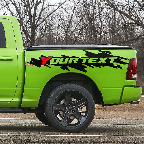 Kit de vinilo personalizado para salpicaduras de barro lateral de caja para Dodge Ram Rebel