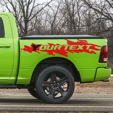 Kit de vinilo personalizado para salpicaduras de barro lateral de caja para Dodge Ram Rebel_2