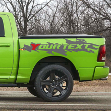 Kit de vinilo personalizado para salpicaduras de barro lateral de caja para Dodge Ram Rebel_3