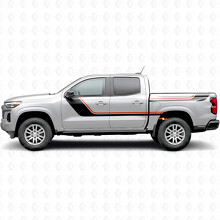 Vinilos decorativos superiores y laterales en franjas para puertas y caja para Chevrolet Colorado 3.ª generación 2023-2026_2