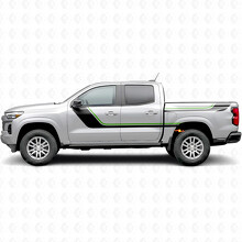 Vinilos decorativos superiores y laterales en franjas para puertas y caja para Chevrolet Colorado 3.ª generación 2023-2026_4