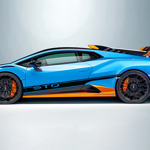 Rayas laterales de vinilo STO Calcomanía Gráfica para Lamborghini STO
