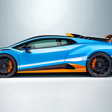 Calcomanía de vinilo con rayas de carreras para el costado para Lamborghini STO
 2