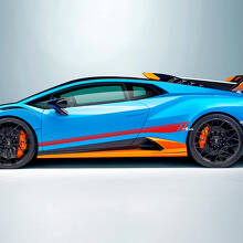 Calcomanía de vinilo con rayas de carreras para el costado para Lamborghini STO
 3