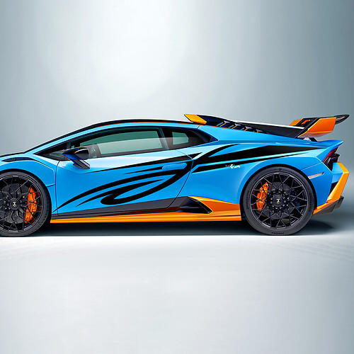 Rayas tribales de carreras Calcomanía lateral de vinilo adhesivo gráfico para Lamborghini STO
