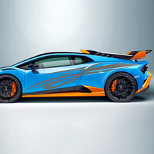 Rayas tribales de carreras Calcomanía lateral de vinilo adhesivo gráfico para Lamborghini STO
 2