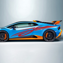 Rayas tribales de carreras Calcomanía lateral de vinilo adhesivo gráfico para Lamborghini STO
 3
