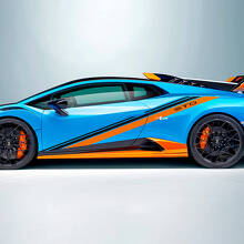 Rayas inclinadas de carreras Calcomanía lateral de vinilo para Lamborghini STO
 2