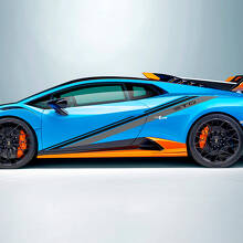 Rayas inclinadas de carreras Calcomanía lateral de vinilo para Lamborghini STO
 3