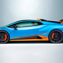 Rayas inclinadas de carreras Calcomanía lateral de vinilo para Lamborghini STO 2
 2
