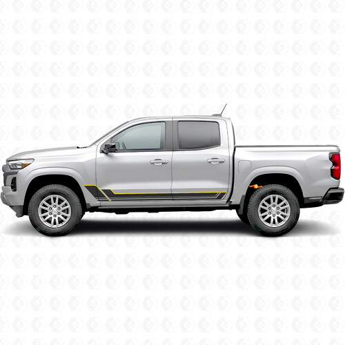 Tiras de vinilo angulares para el contorno de puertas y paneles laterales para Chevrolet Colorado 3ª generación 2023-2026
