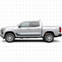 Tiras de vinilo angulares para el contorno de puertas y paneles laterales para Chevrolet Colorado 3ª generación 2023-2026_3