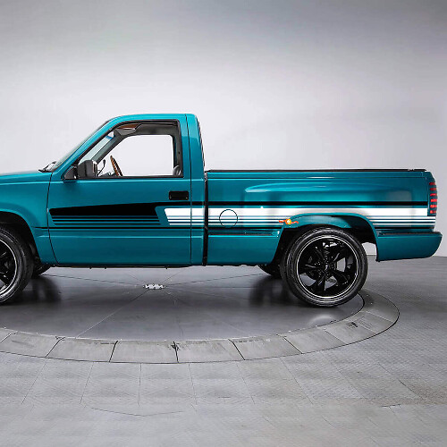 Kit de calcomanías de rayas laterales y de portón trasero para Chevrolet Classic 1993.
