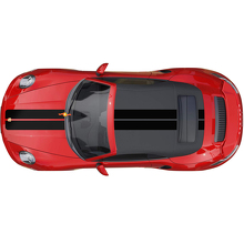 Calcomanía de rayas dobles para capó y techo para Porsche 911 Turbo S 2026
 2