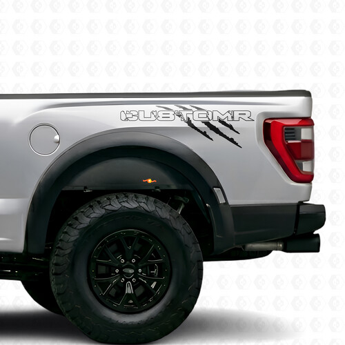 Calcomanía de vinilo personalizada Claws Track para cabecera de cama de Musclecar camioneta