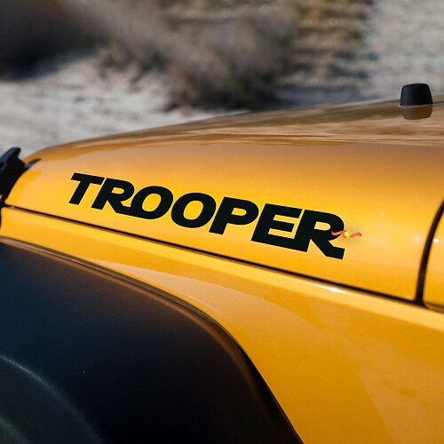Calcomanía de capó Trooper para Jeep Wrangler
 1