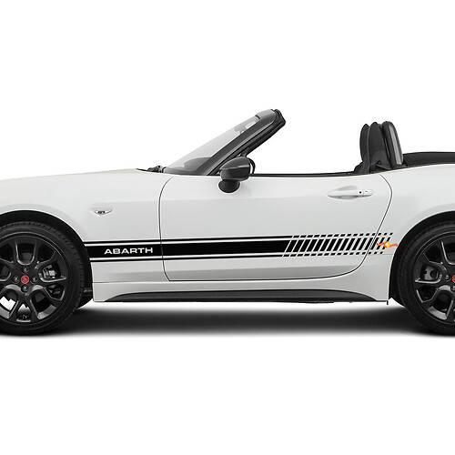 Calcomanía de rayas laterales para Fiat 124 Spider Abarth 2
