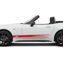 Kit de calcomanías de vinilo con franjas laterales de carreras para Fiat 124 Spider Abarth_2