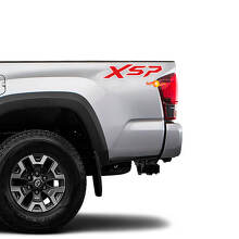 Par de calcomanías de vinilo lateral XSP para camioneta Toyota Tacoma
 2
