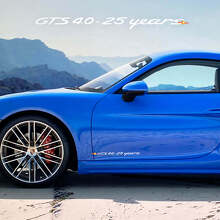 Juego de pegatinas de vinilo para puerta lateral GTS 4.0 25 Años para Porsche 718 Cayman_2