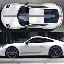 Kit de calcomanías para capó lateral, techo, franjas de paneles laterales y puertas para Porsche 911 Carrera 4S.
 2