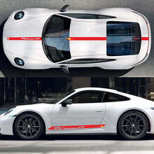 Juego completo de adhesivos de vinilo con franjas estilo Carrera 4S para Porsche 911_3