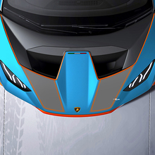 Calcomanía de vinilo con rayas de carreras para capó para Lamborghini STO
 3