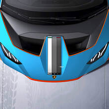 Calcomanía de vinilo con rayas de carreras para el capó para Lamborghini STO
 2