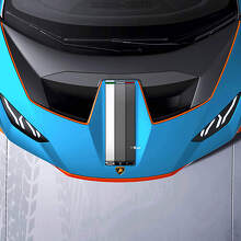 Calcomanía de vinilo con rayas de carreras para el capó para Lamborghini STO
 2
