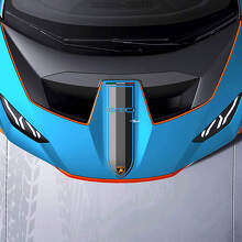 Calcomanía de Vinilo de Marco Tricolor con Rayas de Carreras para Capó para Lamborghini STO 2