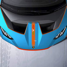 Calcomanía adhesiva de vinilo con línea de contorno estilo italiano para capó de Lamborghini Huracán_3