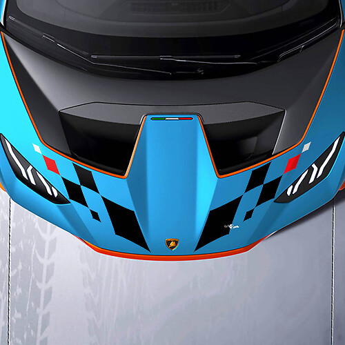 Calcomanía de vinilo con el logotipo de Hood Central STO para Lamborghini STO
