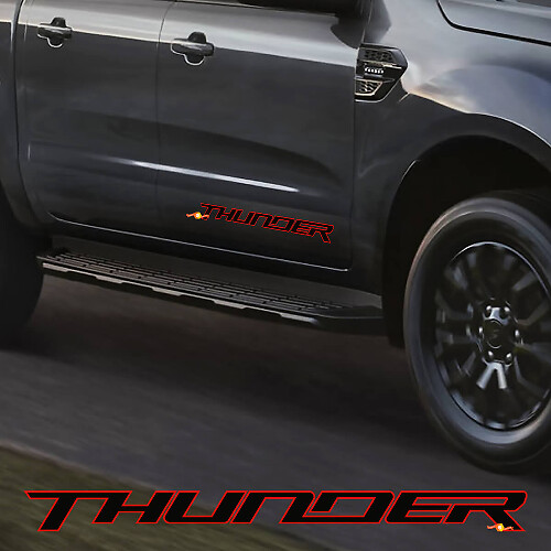 Calcomanías de puertas laterales para Ford Ranger THUNDER
