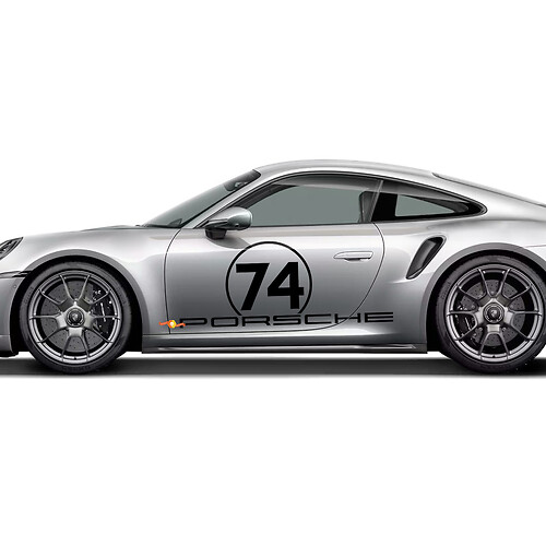 Kit de rayas laterales PORSCHE 50 años Calcomanía gráfica para Porsche 911 Turbo S 992.2
 1
